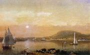 Fitz Hugh Lane Blick von Negro Island auf den Hafen und die Berge Von Camden Germany oil painting artist